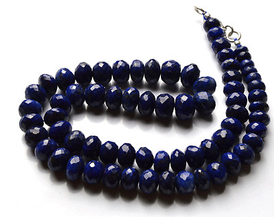 NATURAL Strand Super Finest Precious Sapphire Faceted Rondelle BEADS 6-10 MM 16''