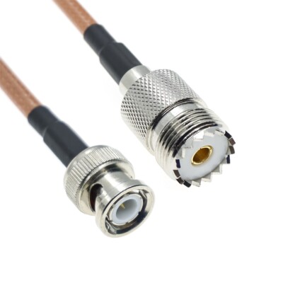 RG400 BNC Male To UHF Female SO239 lot Double Shield Jumper Coax 50ohm Cable