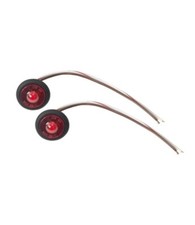 Warrior 2920 Universal 1 Round Red Led Side Marker Light Kit For Jeep Or Truck