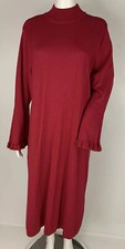 Isaac Mizrahi Live! Regular Bell Sleeve Midi Sweater Dress Imperial Red Size XL 