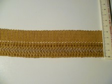 PASSAMANERIA GALLONE BORDO DA PIEGARE BEIGE LEGNO STILE CHANEL ALT 4 CM X 1 MT 