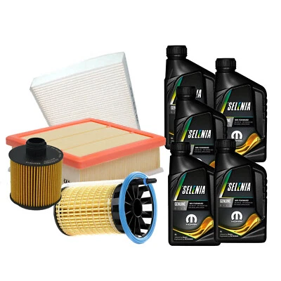 KIT TAGLIANDO JEEP RENEGADE 1.6 MULTIJET + 5L OLIO MOTORE SELENIA FORWARD 0W30