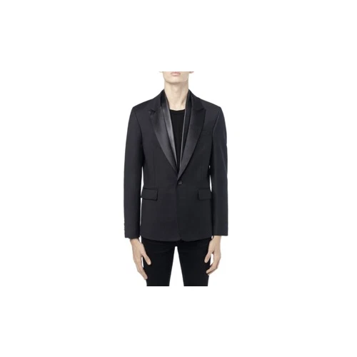AMR XTPS 0136 50 MJR007_008 BLAZER SCIARPA PELLE Amiri Nero Taglia 50