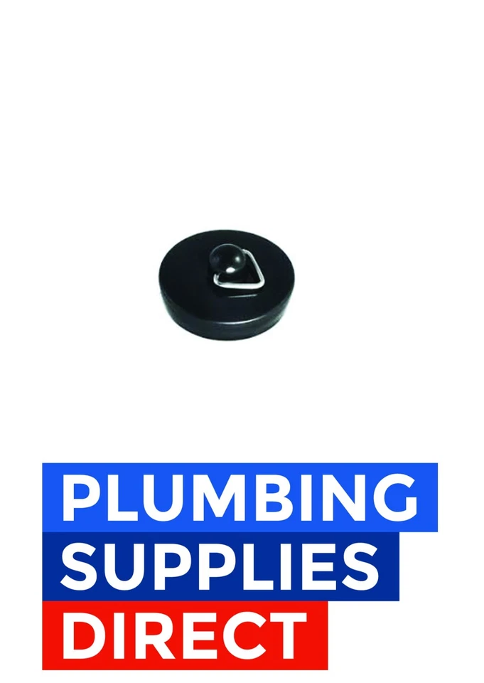 * New Replacement Black Plastic Basin Sink Plug Water Stop Stopper 1&1/4" BSP