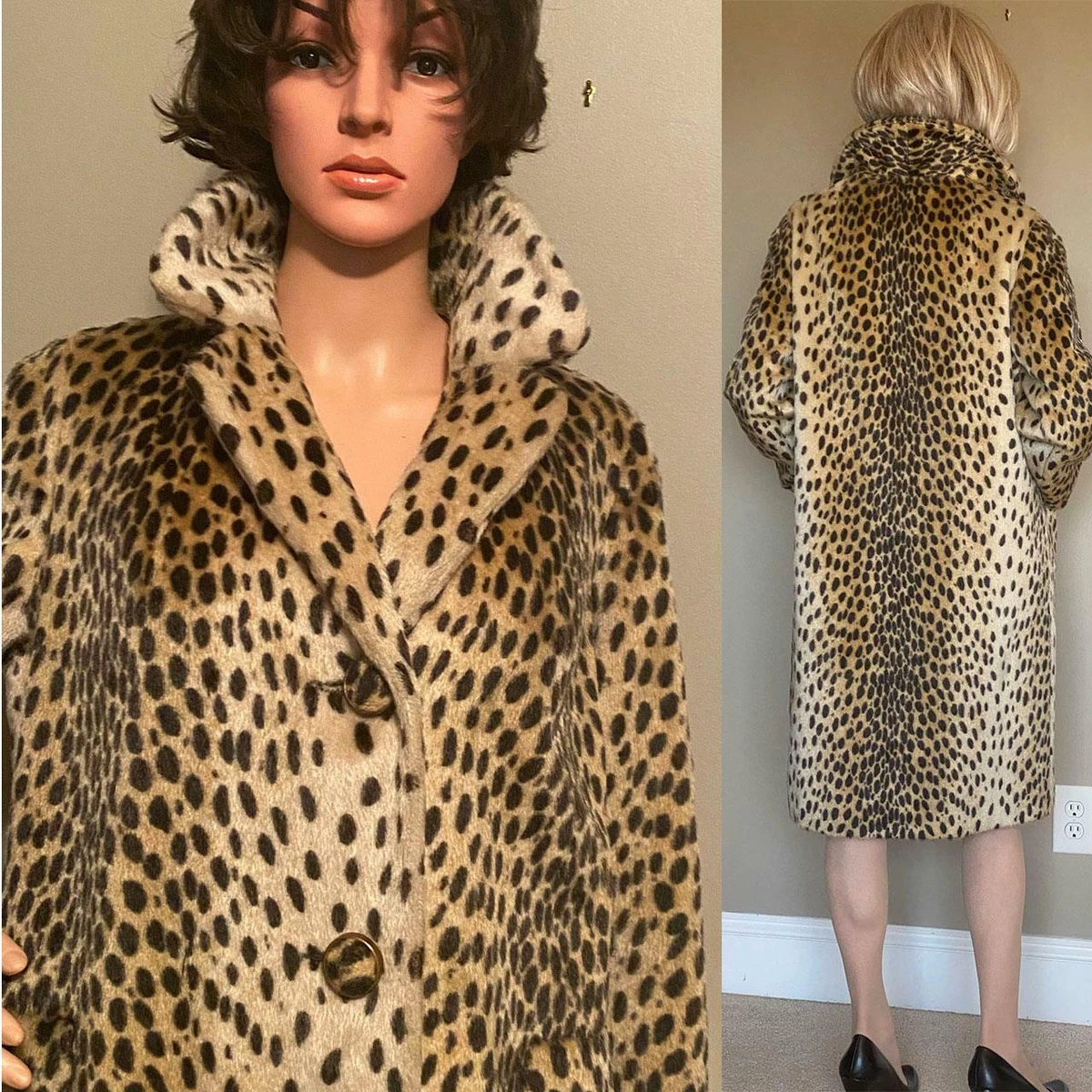 Authentic leopard fur coat store