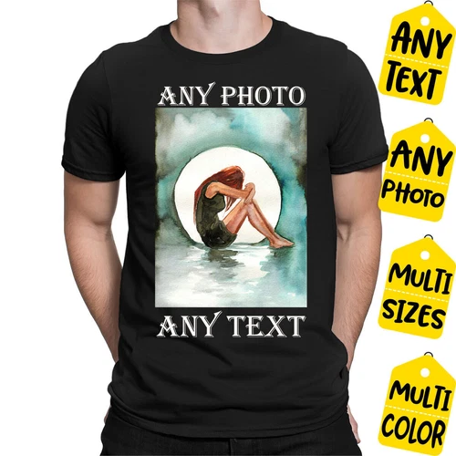 Personalised T Shirt Custom Photo Logo Text Printed Stag do Hen Party 1T9A5