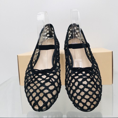 Loeffler Randall Leonie Negro Crochet Ballet Plano Mujer Talla 8.5 M - Imagen 7 de 13