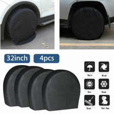 4pc/Set Waterproof Tire Covers Wheel&Tyre RV Trailer Camper Sun Protector 29-32"