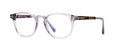 Tom Ford FT5891-B BLUE BLOCK Grey Crystal With Violet Havana (020) Eyeglasses