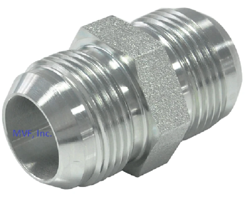 MVF, INC 3/4" Male JIC 37° x 3/4" Male JIC 37° Flare Union Adapter Steel 2403-12-12