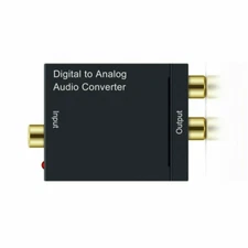 New Digital to Analog Audio Converter Stereo - Optical Fiber Coaxial SPDIF