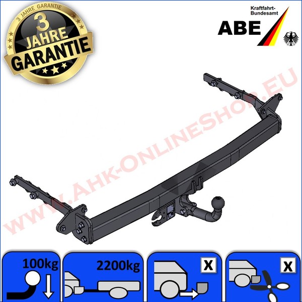 AHK FüR Nissan X-Trail T31 Bj Ab 2007 AnhäNgerkupplung AnhäNgerzugvorrichtung-image