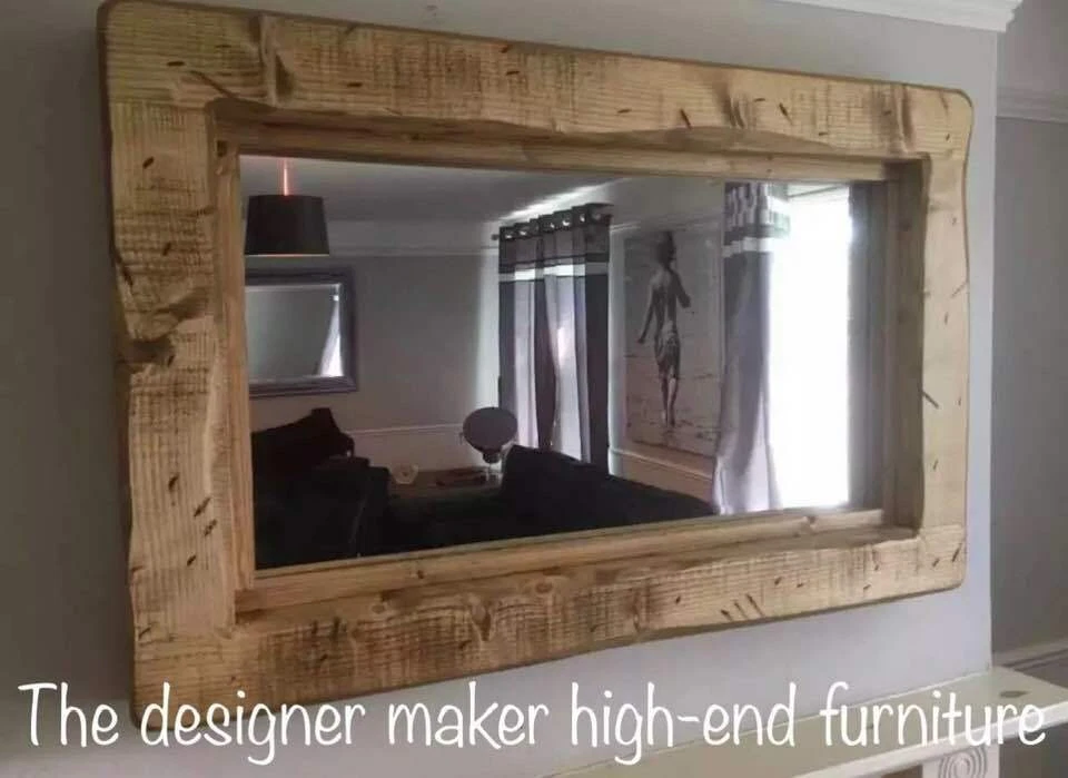 Rustic mirror large online