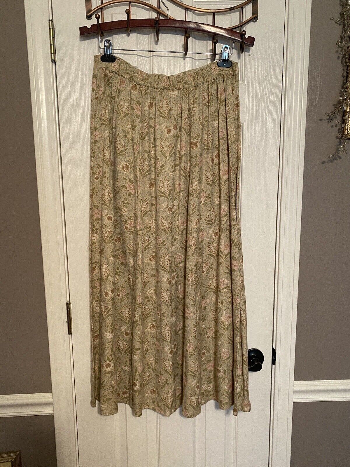 VTG April Cornell Autumn Skirt ~ M ~ Rayon Crepe/… - image 7