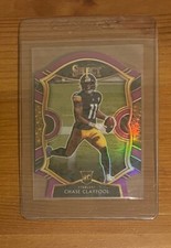 2020 Panini Select #70 Chase Claypool Purple Prizm Die Cut