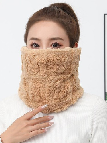 Fluffy Neck Gaiter Neckerchief Double Sided Fur Scarf Handmade Soft Winter Warm - Picture 7 of 18