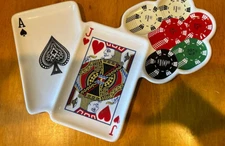 Luminarc Casino Night Blackjack Divided Chips And Dip Serving Tray
