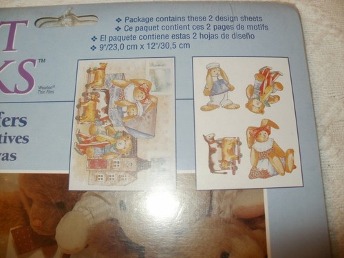 Springs Art Works Decorative Transfers "Toy Time" Features Bunnies and Bears - Picture 3 of 4