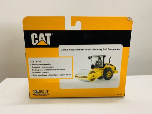 1/87 Norscot Caterpillar Cat CS-563E Smooth Drum Vibratory Soil Compactor 55155 - Picture 4 of 4