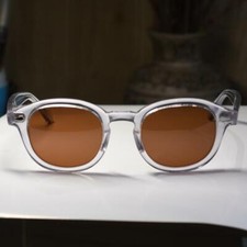 Vintage Brown sunglasses men's polarized sunglasses johnny depp clear glasses M