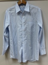 UNIQLO Men's Super Non-Iron Dress Shirt Light Blue Size M 16-33 Cotton L/S