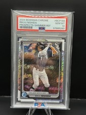 2024 Bowman Chrome Prospects Shimmer Refractor Rikuu Nishida #BCP-188 PSA10 💎
