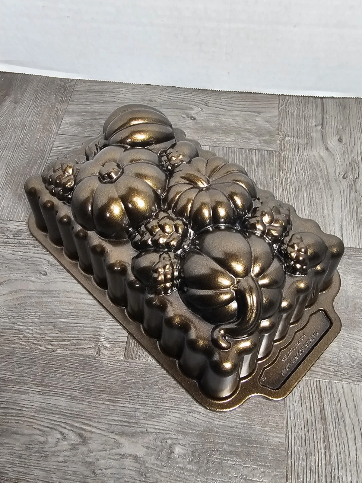 Harvest Bounty Loaf Pan NORDIC WARE! Beautiful Bronze Color. Thanksgiving.