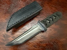 Pariah Knives Chris Adelhardt Ego Slayer Botsuga Kwaiken 4.25" Black Hamon Blade