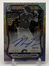 Mason Neville Auto /15 2026 Topps Bowman Chrome Black White Mojo Parallel BMA-MN