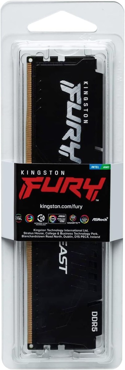 Kingston FURY Beast 16GB PC5-41600 (DDR5-5200) UDIMM PC Memory