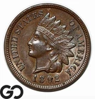 1892 Indian Head Cent Penny, Near BU++