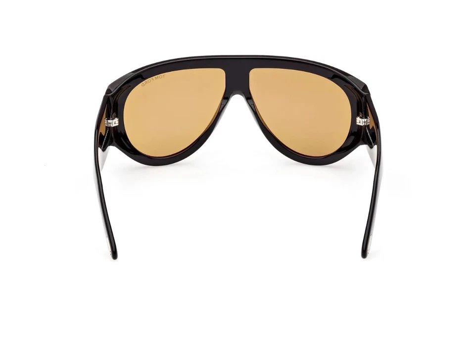 Tom Ford FT Bronson 1044/S 01E Shiny Black Yellow Lens Sunglasses Authentic New - Image 3 of 4