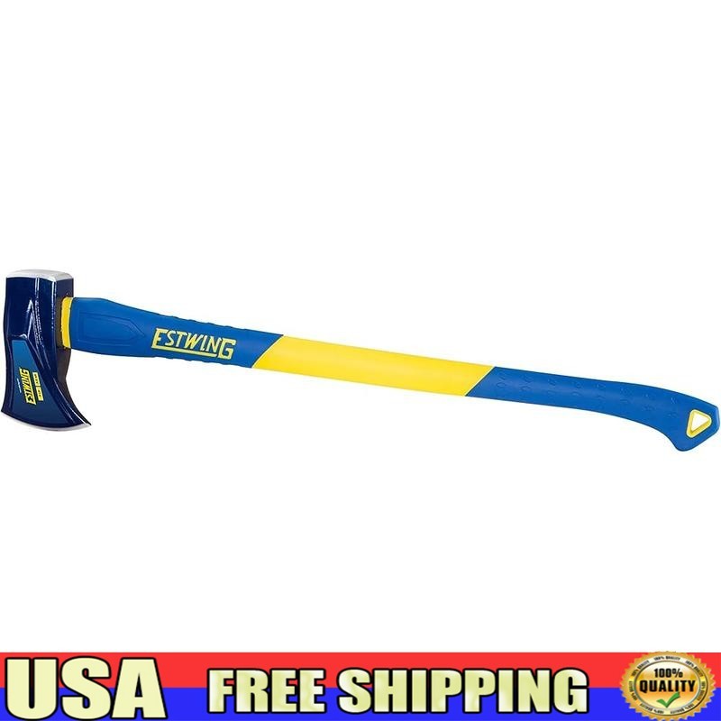 8LB Wood Splitting Maul Fiberglass Handle Heavy Duty 36 Inch Durable Tool New