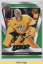 2025-26 Upper Deck MVP Green Script Juuse Saros #53 READ 1pu4