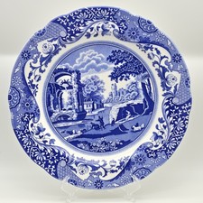 Plato de Cena Spode Italiano Azul Porcelana Hecho en Inglaterra 10.5" Incluye Percha