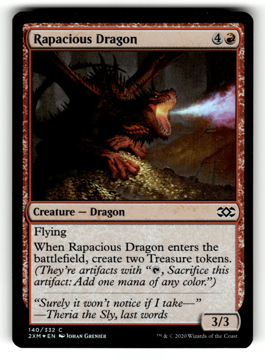 Rapacious Dragon 140 Foil C Double Masters