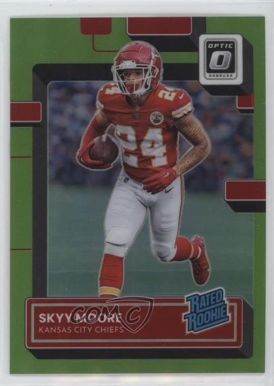 2022 Panini Donruss Optic Rated Lime Green Prizm /35 Skyy Moore #224 Rookie RC