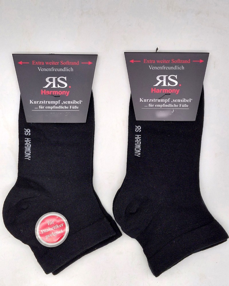 2 Pares De Medias Cortas Para Mujer Sneaker Sin Goma Con Banda Extra Ancha Negra