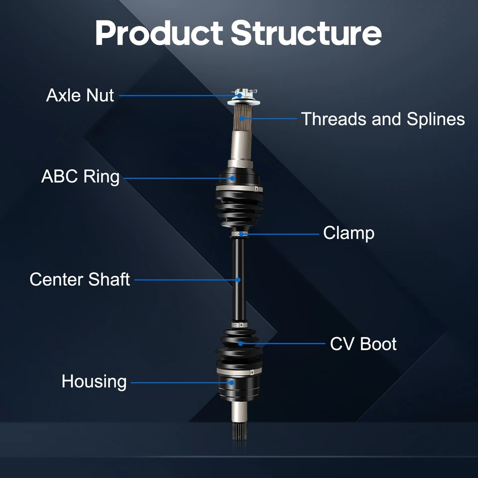 Eje articulado ECCPP CV para Yamaha Grizzly 350 2008-2011 delantero izquierdo/derecho Foto 2 de 4