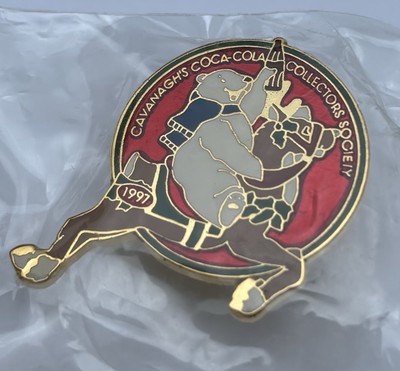 Cavanagh's Coca-Cola Collectors Society Pin 1997 Gold Tone New