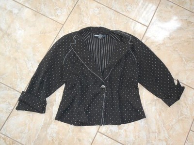 Requirements Blazer Blazer 44 Schwarz weiss Gestreift Sehr gut #BS133