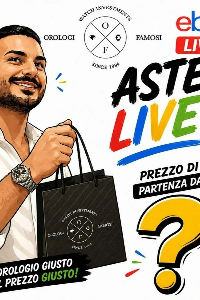 Orologi Famosi in Live - Rolex, Omega, Tudor, Cartier- ASTE/COMPRALO SUBITO