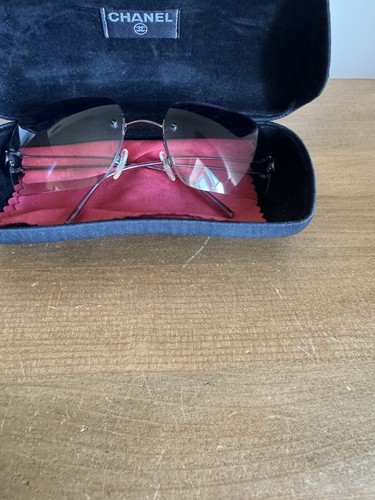Genuine Chanel Ladies Sunglasses Vintage Grey/Pale Violet Rimless - Picture 7 of 20