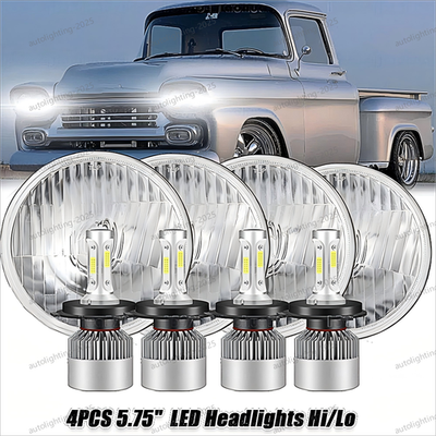 #ad DOT 4pcs 5.75quot; 5 3 4quot; Round LED Headlights DRL For Chevy Apache 1958 1959 $83.99