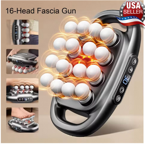 Juego de pistola masajeadora tejido profundo cuerpo fitness músculo eléctrico relax masajeador para espalda