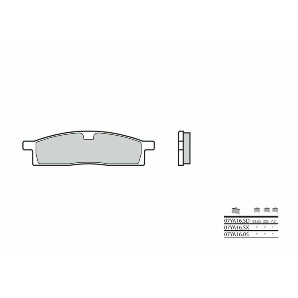 Sintered Brake Pads Brembo 07YA16SD for Motorcycle Spare Parts Moped