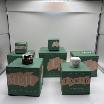 Crème De La Mer EMPTY Bottles Jars Boxes Moisturizing Cream (3) 2oz (1) 3.4oz
