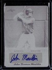 2013 Leaf Perfect Game #JTM John Thomas Mauldin Printing Plates Black 1/1