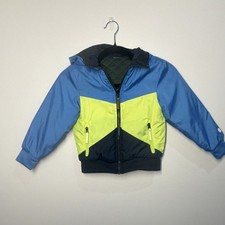 C9 by Champion Boys Colorblock Windbreaker Jacket Blue Yellow Hooded Zip Pockets