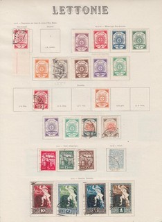 LATVIA OLD COLLECTION FIRST ISSUE 1918 1920 MLH /used
